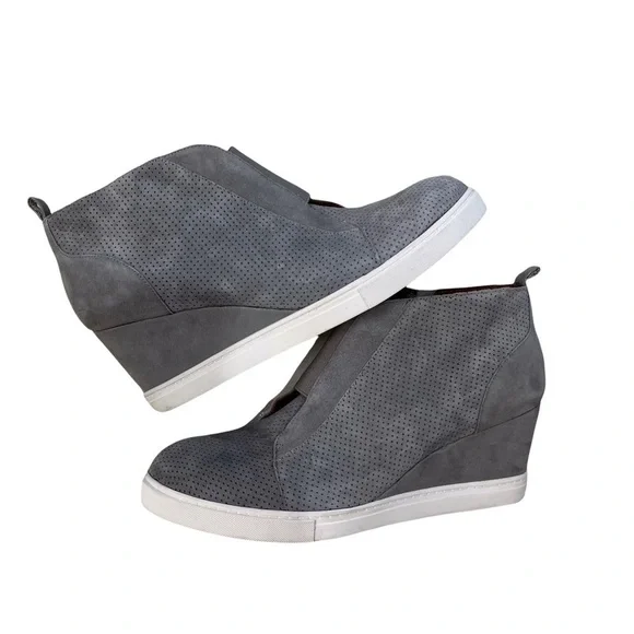 Linea Paolo Felicia Wedge Sneaker Gray Size 10.5 - Picture 7 of 9